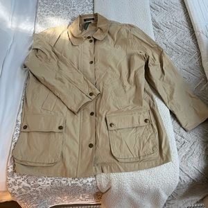 VINTAGE Ralph Lauren Tan Field Coat with Corduroy Collar & Cuffs